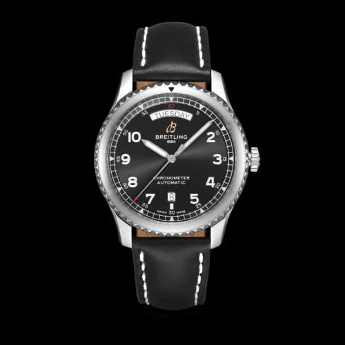 Breitling Navitimer 8 Automatic Day &amp; Date 41 Stainless Steel / Black / Black Calf / Folding