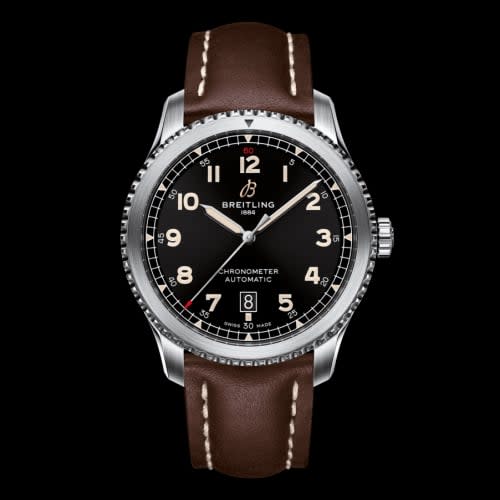 Breitling Aviator 8 Automatic 41 Stainless Steel / Black / Calf / Folding