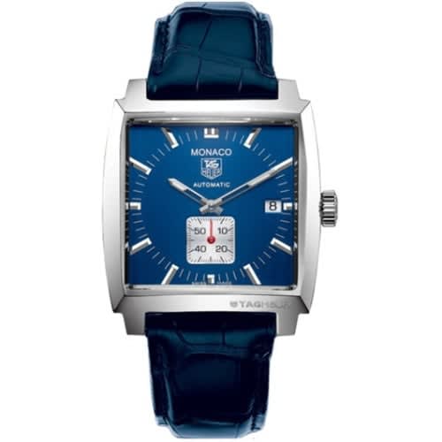 TAG Heuer Monaco Calibre 6 Automatic Stainless Steel / Blue / Alligator