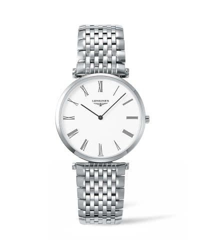 Longines La Grandes Classique Quartz 36 Stainless Steel / White Roman / Bracelet
