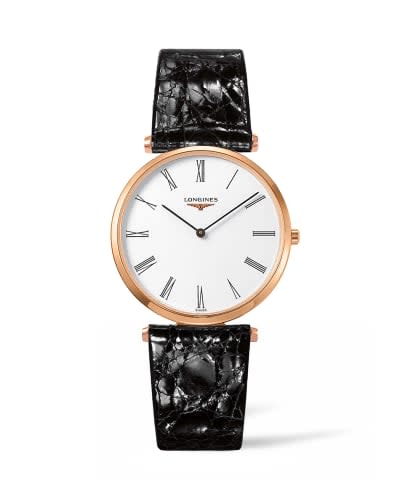 Longines La Grandes Classique Quartz 36 PVD Rose / White Roman / Strap
