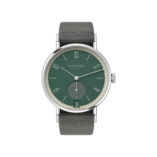 Nomos Glashütte Tangente 38 Datum Schlossgrün