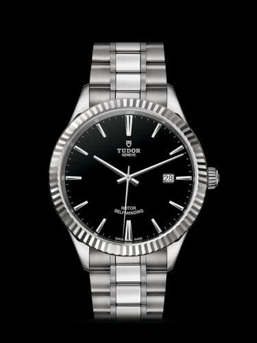 Tudor Style 41 Stainless Steel / Fluted / Black / Bracelet