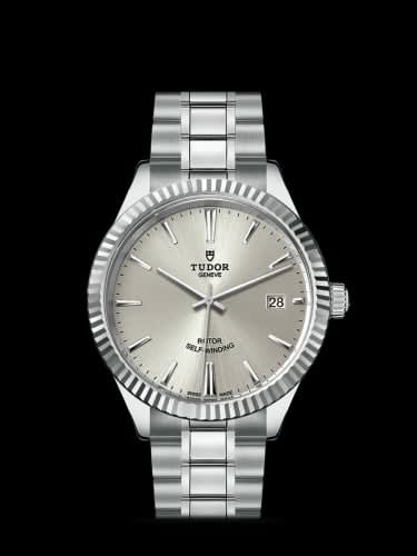 Tudor Style 38 Stainless Steel / Fluted / Silver / Bracelet