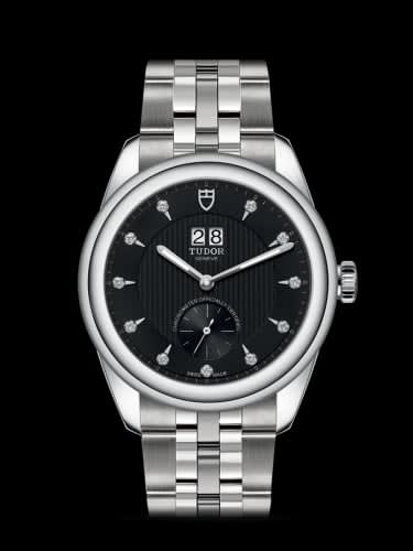 Tudor Glamour Double Date Stainless Steel / Black-Diamond / Bracelet