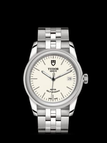 Tudor Glamour Date 36 Stainless Steel / Opaline / Bracelet