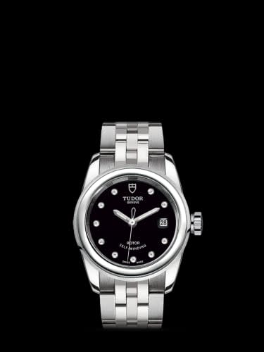 Tudor Glamour Date 26 Stainless Steel / Black-Diamond / Bracelet