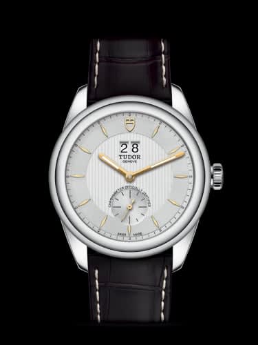 Tudor Glamour Double Date Stainless Steel / Silver-Gold / Strap