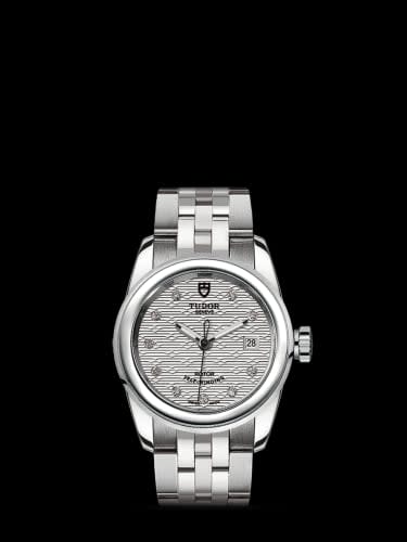 Tudor Glamour Date 26 Stainless Steel / Jacquard Silver-Diamond / Bracelet