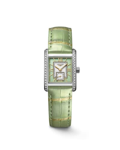 Longines Mini Dolce Vita 21.5 Quartz Stainless Steel - Diamond / Green