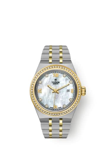 Tudor Royal Date 28 Stainless Steel - Yellow Gold - Diamond / MOP