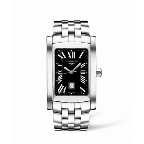 Longines DolceVita XL Stainless Steel Black Roman