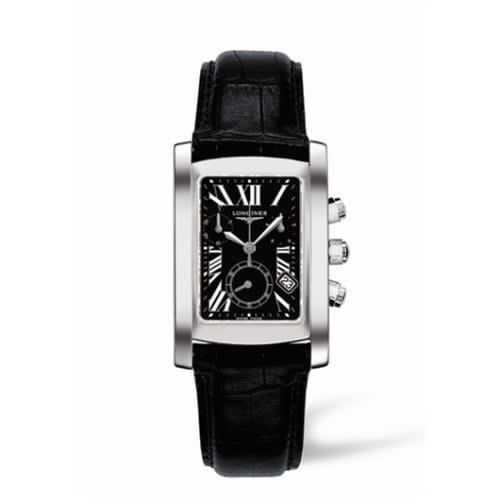 Longines DolceVita 28 Quartz Chronograph Stainless Steel Black Roman