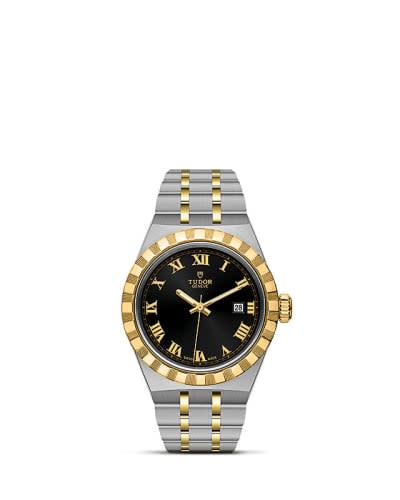 Tudor Royal Date 28 Stainless Steel / Yellow Gold / Black - Roman