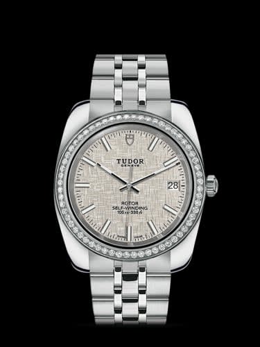 Tudor Classic 38 Stainless Steel / Diamond / Silver / Bracelet