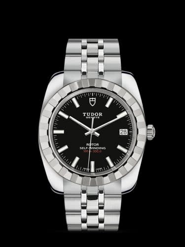 Tudor Classic 38 Stainless Steel / Fluted / Black / Bracelet