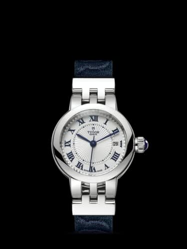 Tudor Clair de Rose 26 Stainless Steel / Silver-Roman/ Fabric