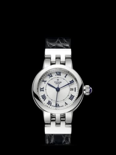 Tudor Clair de Rose 26 Stainless Steel / Silver-Roman/ Alligator