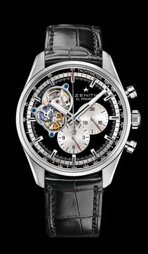 Zenith El Primero Chronomaster Open Stainless Steel / Black / Alligator