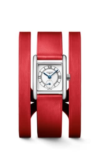 Longines Mini Dolce Vita 21.5 Quartz Stainless Steel / Silver / Triple Cuff Red