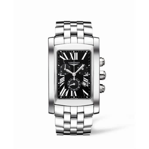 Longines DolceVita XL Chronograph Stainless Steel Black Roman