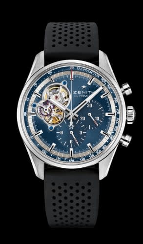 Zenith El Primero Chronomaster Open Stainless Steel / Blue / Rubber