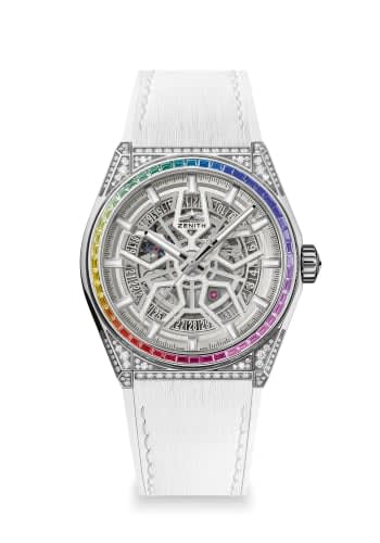 Zenith Defy Classic Titanium / Rainbow / Skeleton / Alligator