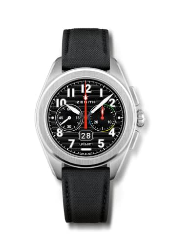 Zenith PILOT Big Date Flyback Stainless Steel / Black