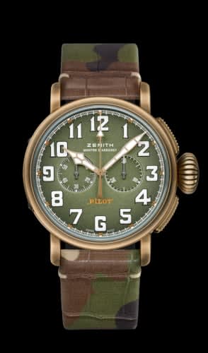 Zenith Pilot Type 20 Chronograph Adventure Bronze / Khaki / Camo Alligator