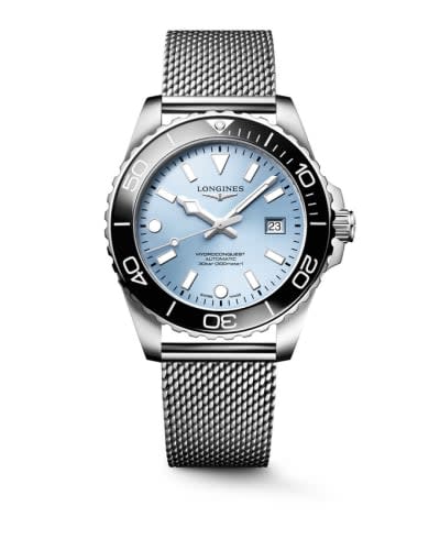 Longines Hydroconquest Automatic 42 Stainless Steel / Frosted Blue / Mesh