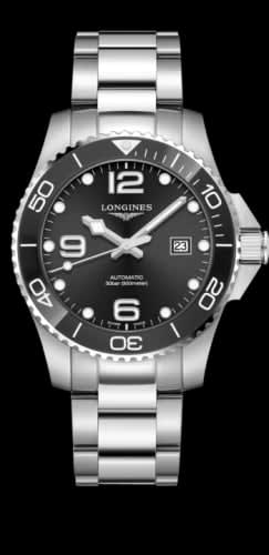 Longines HydroConquest 43 Automatic Stainless Steel / Ceramic / Black / Bracelet