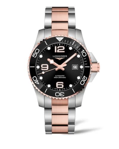 Longines HydroConquest 43 Automatic Stainless Steel - Pink Gold / Black / Bracelet