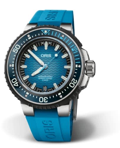Oris AquisPro 4000M Titanium / Blue / Rubber