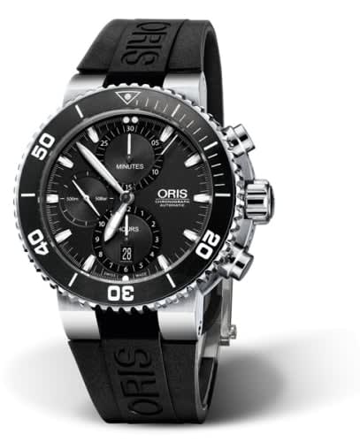 Oris Aquis Chronograph 46 Stainless Steel / Black / Rubber