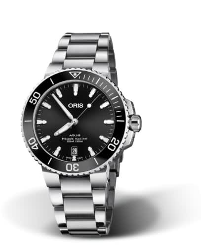 Oris Aquis Date 39.5 Stainless Steel / Black / Bracelet
