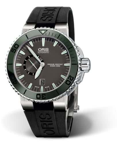 Oris Aquis Small Seconds Date 46 Stainless Steel / Grey / Rubber