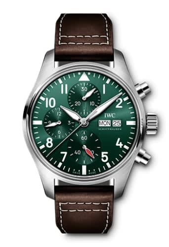 IWC Schaffhausen Pilot's Watch Chronograph 41 Stainless Steel / Green