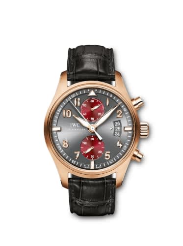 IWC Schaffhausen Pilot's Watch Spitfire Chronograph Tribeca Film Festival 2014 Red Gold