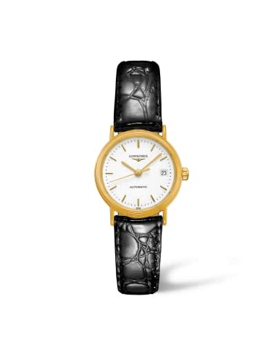 Longines Presence 25.5 Automatic PVD Gold / White