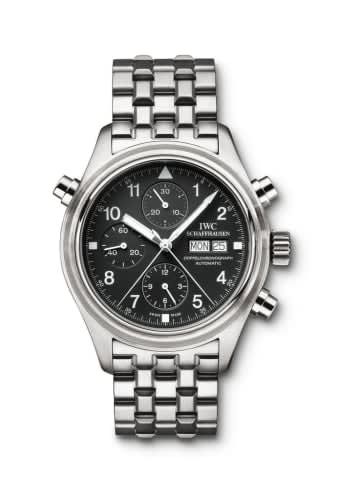 IWC Schaffhausen Pilot's Watch Doppelchronograph Stainless Steel / Black / English / Bracelet