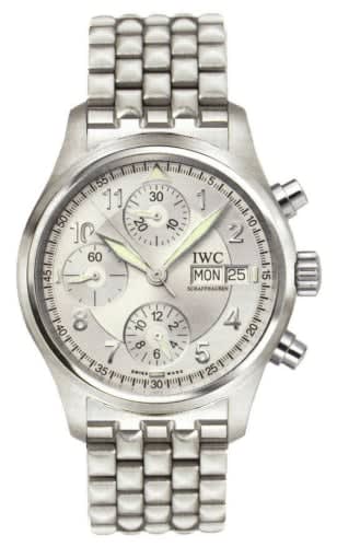 IWC Schaffhausen Pilot's Watch Spitfire Chronograph Stainless Steel / Silver / Spanish / Bracelet