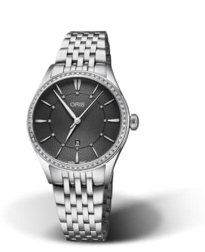 Oris Artelier Date Diamonds 33 Stainless Steel - Diamond / Grey / Bracelet
