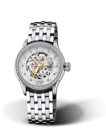Oris Artelier Skeleton 31 Diamonds Stainless Steel - Diamond / Bracelet