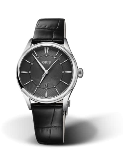 Oris Artelier Date Diamonds 33 Stainless Steel / Grey