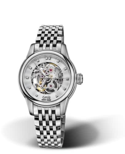 Oris Artelier Skeleton 31 Diamonds Stainless Steel / Bracelet