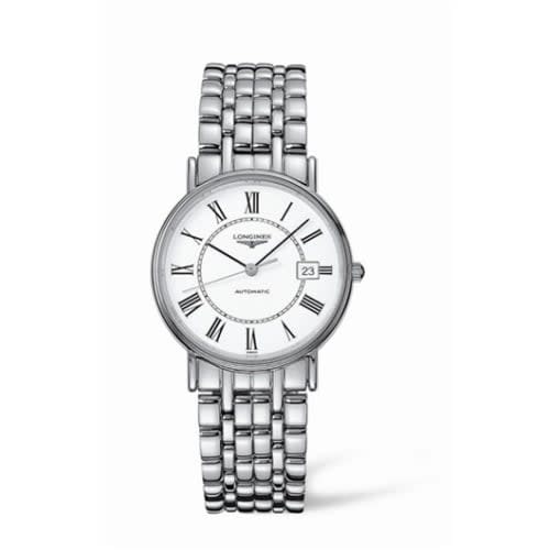 Longines Presence 34.5 Automatic Stainless Steel Roman Bracelet