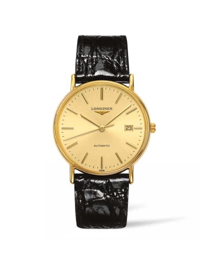 Longines Presence 38.5 Automatic PVD Gold / Champagne / Strap
