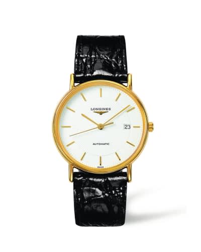 Longines Presence 38.5 Automatic PVD Gold / White / Strap
