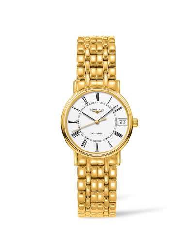 Longines Presence Automatic 30 PVD Gold / White - Roman / Bracelet