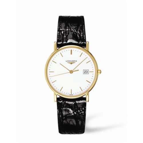 Longines Presence 33.5 Quartz Yellow Gold / White